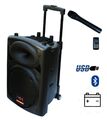 E-Lektron EL25-M 500W mobile PA Soundanlage Akku-MP3-USB-BT Mikrofon Rollkoffer