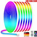 5-20m Neon LED Strip Streifen RGB Flex Schlauch diffus Lichtband Dimmbar APP DHL