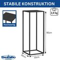 Pflanzenständer Metall Schwarz Eckig 80 und 100 cm Beistelltisch Blumenhocker