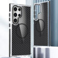 Carbon Fibre Magsafe Hülle Handy Schutz Case Für Samsung Galaxy S24 S23 A55 A35