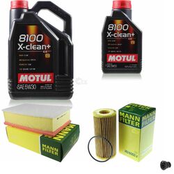 MANN-FILTER Inspektionspaket 6 L Motul 8100 X-clean+ 5W-30 passend für VW Passat