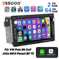 Für VW Polo 9N Golf Jetta MK4 Passat B5 T5 64GB Android 13 Autoradio GPS Navi BT