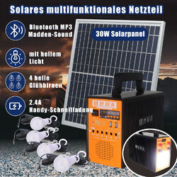 Powerstation Tragbare Solargenerator LiFePO4 +Solarpanel Ladegerät für Camping