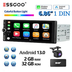 Android 13 2+32G DAB+ Autoradio Carplay 1 DIN Mit Bluetooth GPS Nav RDS SWC +KAM