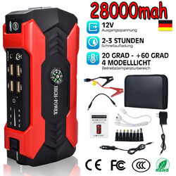 28000 mAh Auto Starthilfe Jump Starter KFZ Powerbank 800A Ladegerät Booster 12V