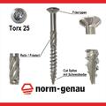 Terrassenschrauben Edelstahl C1 Torx 5x40-80 mm Terassenschrauben mit CUT-Spitze