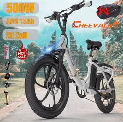 20 ZOLL E-bike Elektrofahrrad Klappbar 350W 48V 15AH E-Bike Moped City Fatbike