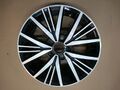 1x Alufelge 16 Zoll 6.5" 5x112 46ET Glanz Schwarz 5G0601025 VW Golf Vii