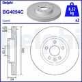 2x DELPHI BG4094C Bremsscheiben Vorne für FORD MONDEO IV Turnier (BA7)