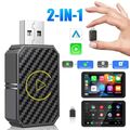2 in 1 Wireless Carplay Adapter Android Auto Adapter USB Auto Dongle Connect Box