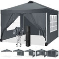 Pavillon 3x3 Wasserdicht Faltpavillon Pergolen Pop-Up Pavilon mit 320