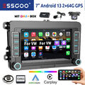 DAB+ 2+64G Android 13 Autoradio Carplay NAVI Für VW GOLF 5 6 Caddy EOS Passat T5