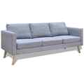 Sofa 3-Sitzer Stoff Hellgrau WAI 03