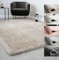 Flauschiger Shaggy Teppich Langflor Wohnzimmer Hochflor