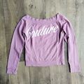 Express Sweatshirt Licht Donna Rosa USA Hals Largo Gemacht Aus USA Größe M