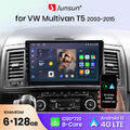 6G+128GB Android 13 Autoradio CarPlay DAB+GPS Navi für Volkswagen T5 Multivan 4G