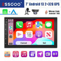 7'' Autoradio Carplay Android 13 2+32G GPS Navi BT WIFI RDS USB HIFI MIK+Kamera