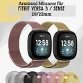 Für Fitbit Versa 3 / Sense  Armband Milanese Loop ✅ Metall Magnet Ersatz Band