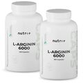 L-ARGININE Kapseln hochdosiert + rein vegan - Nutri + L Arginin Base 6000 Caps