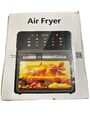 Airfryer XXL Heißluftfritteuse 10L Heissluft Ofen Fritteusen Minibackofen LED