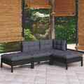 Garten Lounge Set Kissen Gartenmöbel Sofa 4-tlg. Massivholz Kiefer vidaXL