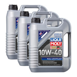 3x LIQUI MOLY 1092 MoS2 Leichtlauf 10W-40 Motoröl 5L