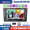 DAB+ 32G Android 13 Autoradio GPS Navi Carplay Für Opel Astra H Corsa C D Zafira