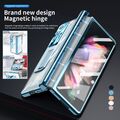 Für Samsung Z Fold6 Fold5 Fold4 Fold3 Plating Klar Hinge Schutz Case HandyHülle