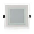 12W LED Deckenlampe Panel Glas Dimmbar Quadrat Deckenleuchte Einbaustrahler