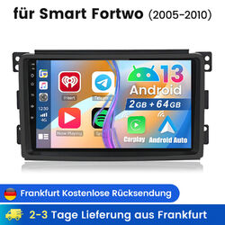 Für Smart Fortwo 451 2005-10 64G Android 13 Autoradio Apple Carplay GPS Navi RDS