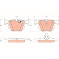 1x Bremsbelagsatz, Scheibenbremse TRW GDB1727 passend für BMW
