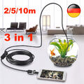 2M USB Endoskop Kamera 5.5mm LED-HD Inspektion Wasserdicht für PC Android Handy