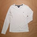 Tommy Hilfiger Sweatshirt Bio Baumwolle Pullover Gr M Herren Sweater Pulli Weiß