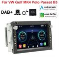 7zoll DAB+ Android 13 Autoradio GPS Navi Für VW Golf MK4 Polo 9N Passat B5 T5