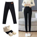 Damen-Leggings Mit Fleece-Futter Warme Dehnbare Und Dicke Thermohose Ca❉ F