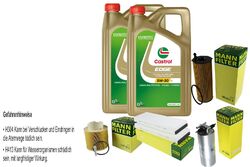 INSPEKTIONSKIT FILTER CASTROL 10L ÖL 5W30 für Audi A6 Allroad 4FH C6 3.0 TDI