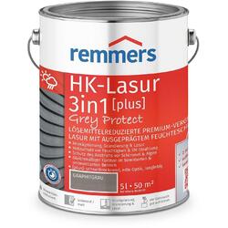 Remmers HK Lasur 3in1 plus Grey Protect Vergrauungslasur aussen graphitgrau 5L