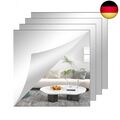 TSKDKIT HD Klebespiegel Groß 4pcs Kein Glasspiegel Spiegelfliesen Selbstklebend 