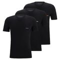 HUGO Herren T-Shirt, 3er Pack - Rundhals, kurzarm, Logo, Baumwolle, uni