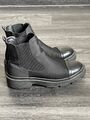 ZARA Stiefelette Ankle Boots, Gr. 39, schwarz, stark getragen