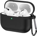 AVANA Apple AirPods Pro Hülle Silikon Schutzhülle Kopfhörer Case Tasche Schwarz