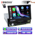 7 Zoll 4+64GB Android 13 Autoradio 1 DIN GPS NAVI Bluetooth FM/RDS WIFI USB Cam