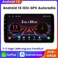 2+64GB 10.1Zoll Autoradio Carplay Android13 Universal 1Din 360° Rotatable GPS BT