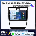 Carplay Android 13 Für Audi A6 S6 Avant RS6 Autoradio SWC BT GPS NAVI DAB+ 4+64G