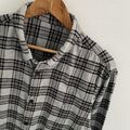 All Saints Flanellshirt Größe 2XL XXL Herren grau kariert kariert lässig langarm