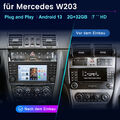 Für Mercedes Benz C Klasse W203 CLK W209 Autoradio Android 13 GPS Navi Carplay 