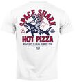 Herren T-Shirt Backprint Rückendruck Schriftzug Hot Pizza Space Shark Astronaut