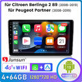 Für Citroen Berlingo B9 Peugeot Partner Carplay Android13 Autoradio GPS SWC WIFI