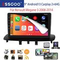 2+64G Carplay Android 13 Autoradio Navi KAM RDS für Renault Megane III 2008-2014