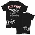 Herren T-Shirt Alte Schule Strassenhunde für immer motorrad Biker oldschool 